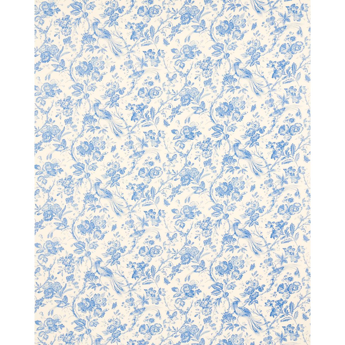 Birds Of Paradise - Blue Fabrics | Schumacher