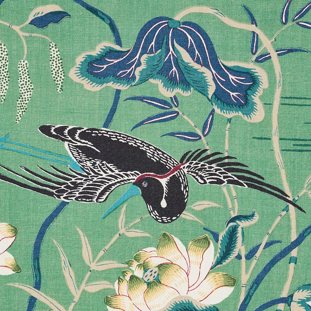 Lotus Garden - Jade Fabrics | Schumacher