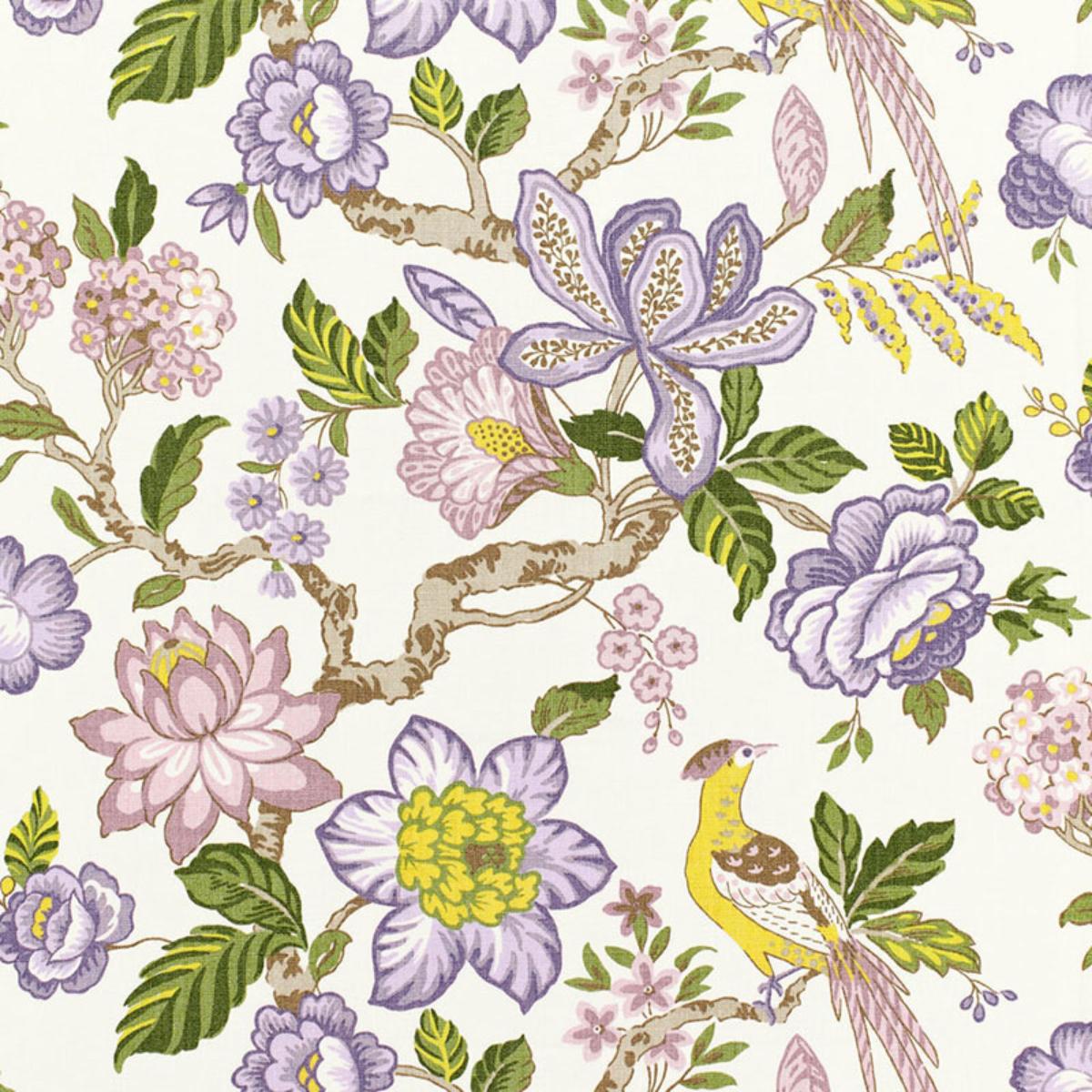 アートジャンキー Floral Kumara CANDIE BOLTON Suzani Carnation - Blues Fabrics | Schumacher