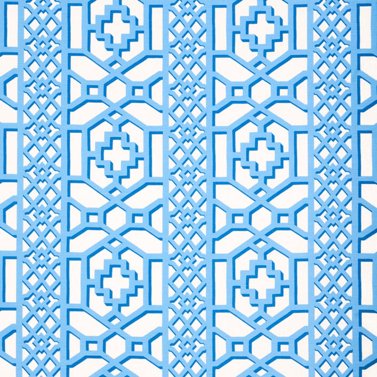 Zanzibar Trellis - Blue Fabrics | Schumacher