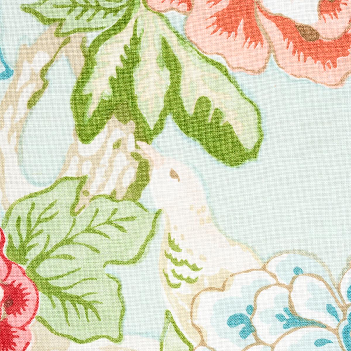 Bermuda Blossoms - Aqua Fabrics | Schumacher