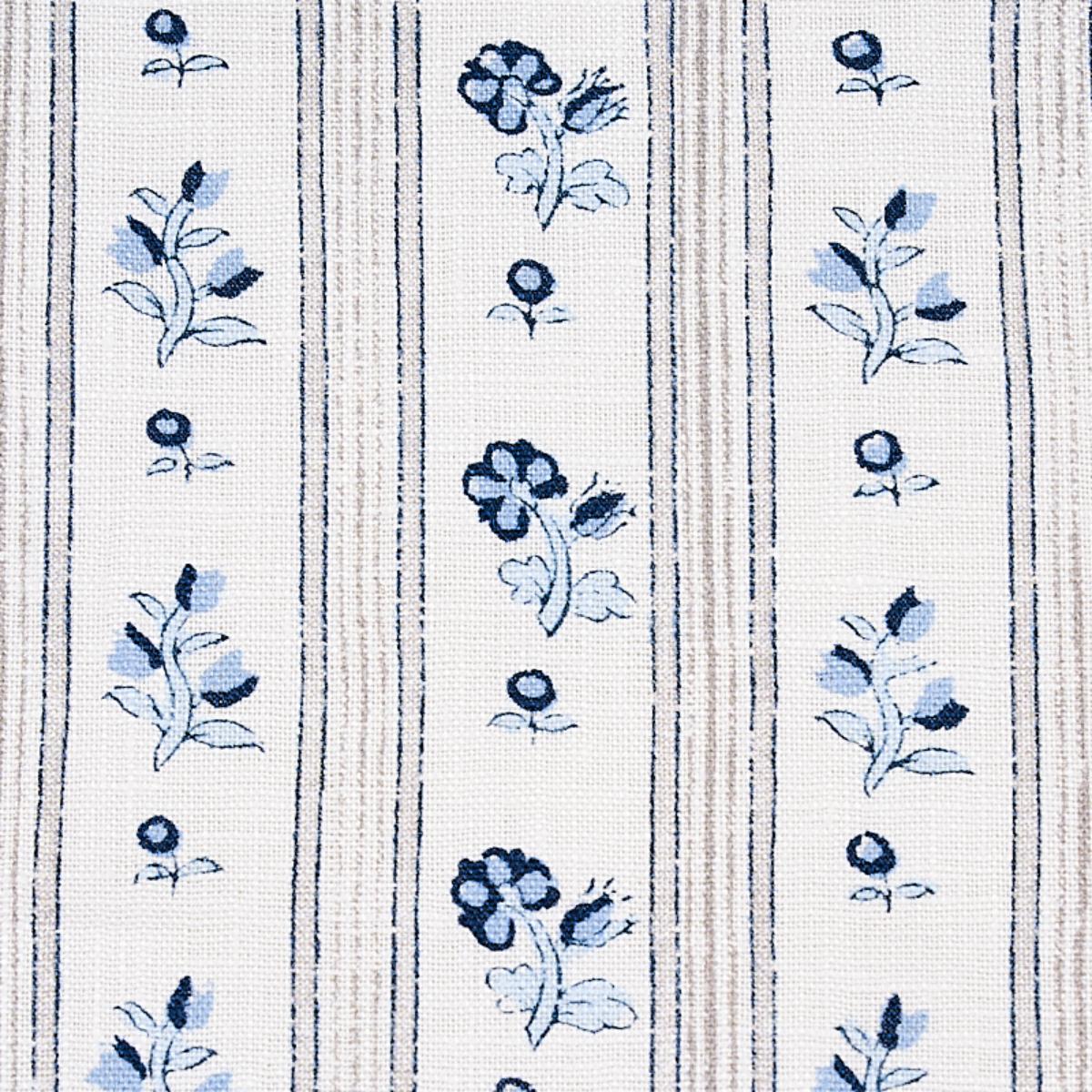 Cabanon Stripe - Bleu Fabrics | Schumacher
