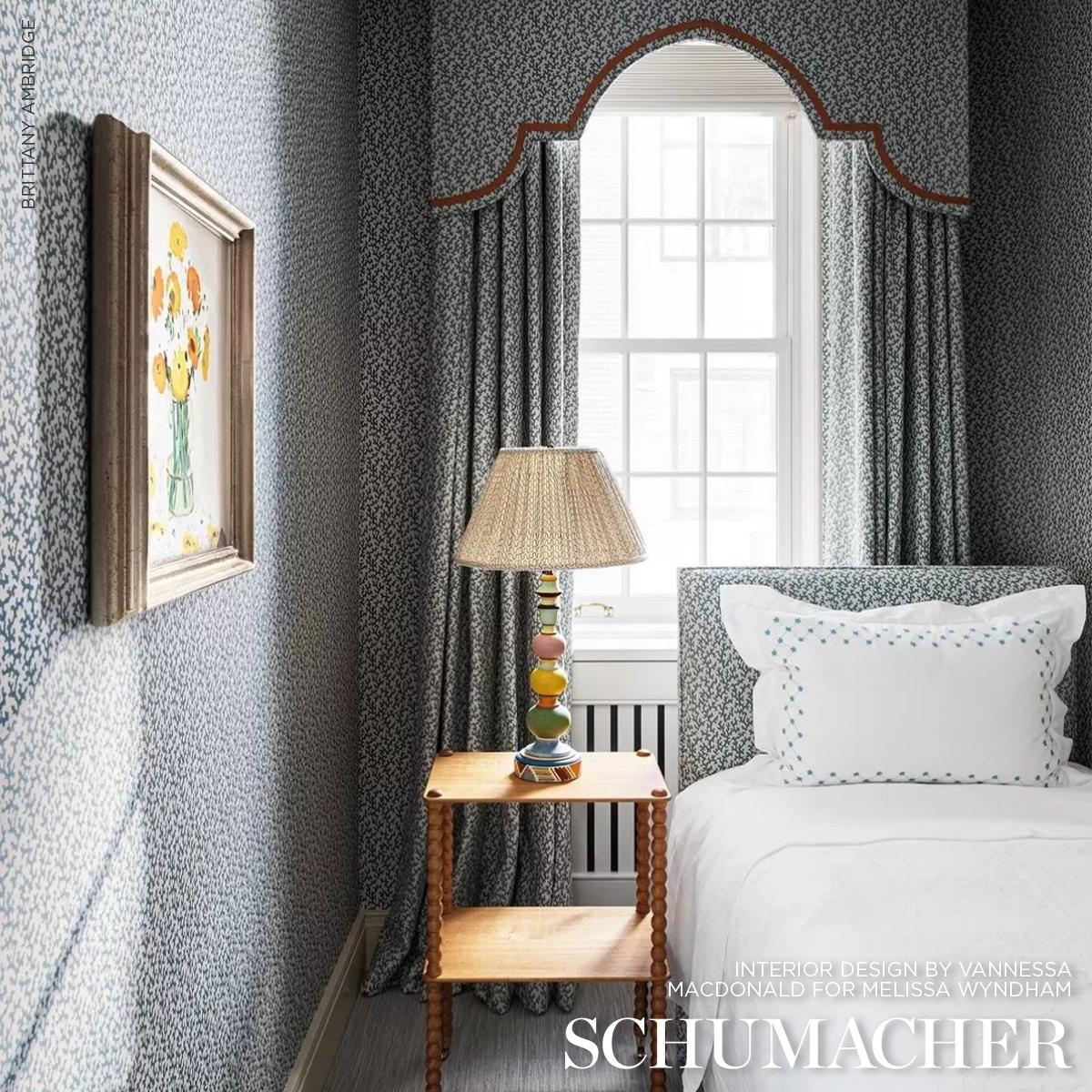 Folly - Peacock Blue Fabrics | Schumacher