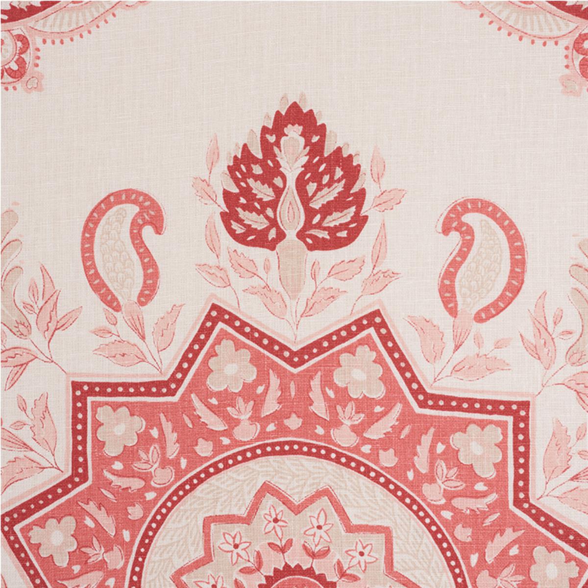 Montecito Medallion - Faded Red Fabrics | Schumacher