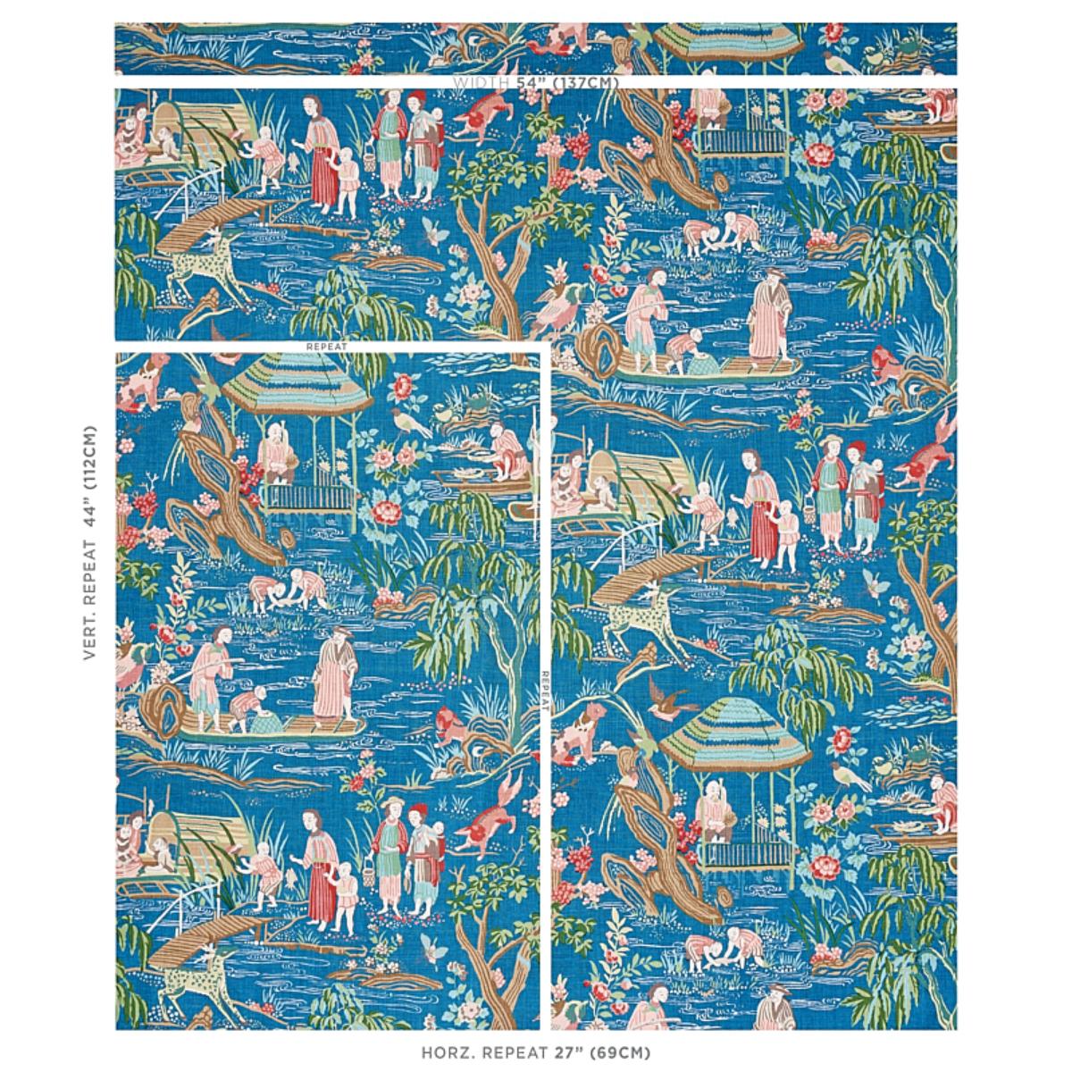 Yangtze River - Peacock Fabrics | Schumacher