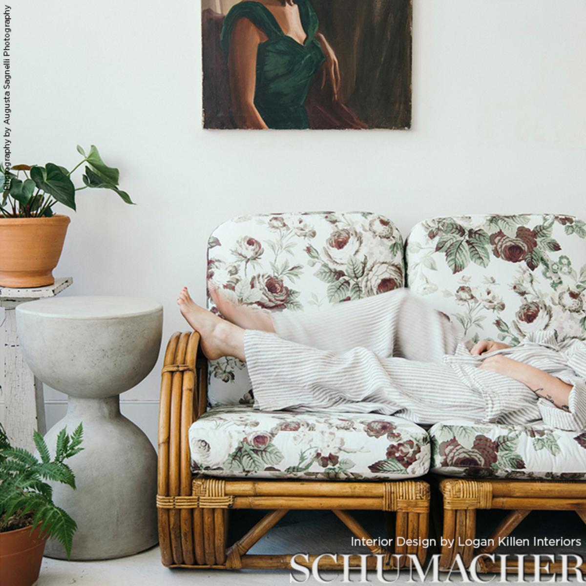 Nancy Floral - Grisaille Fabrics | Schumacher