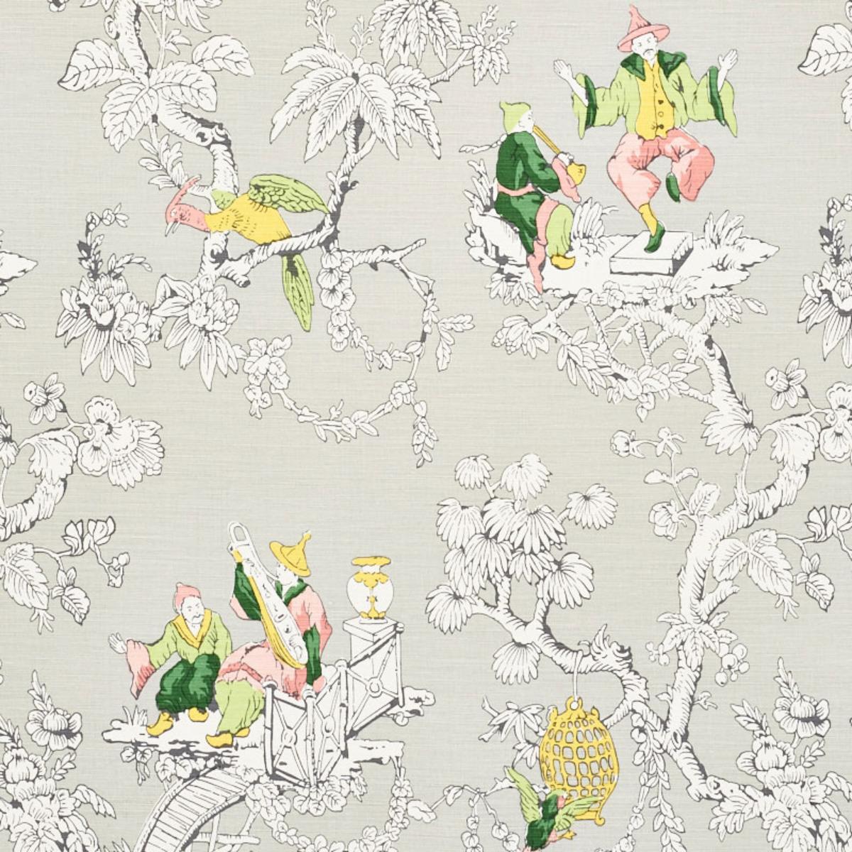 Chinoiserie Moderne - Soft Grey Fabrics | Schumacher