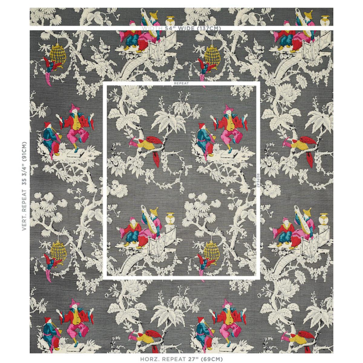 Chinoiserie Moderne - Graphite Fabrics | Schumacher