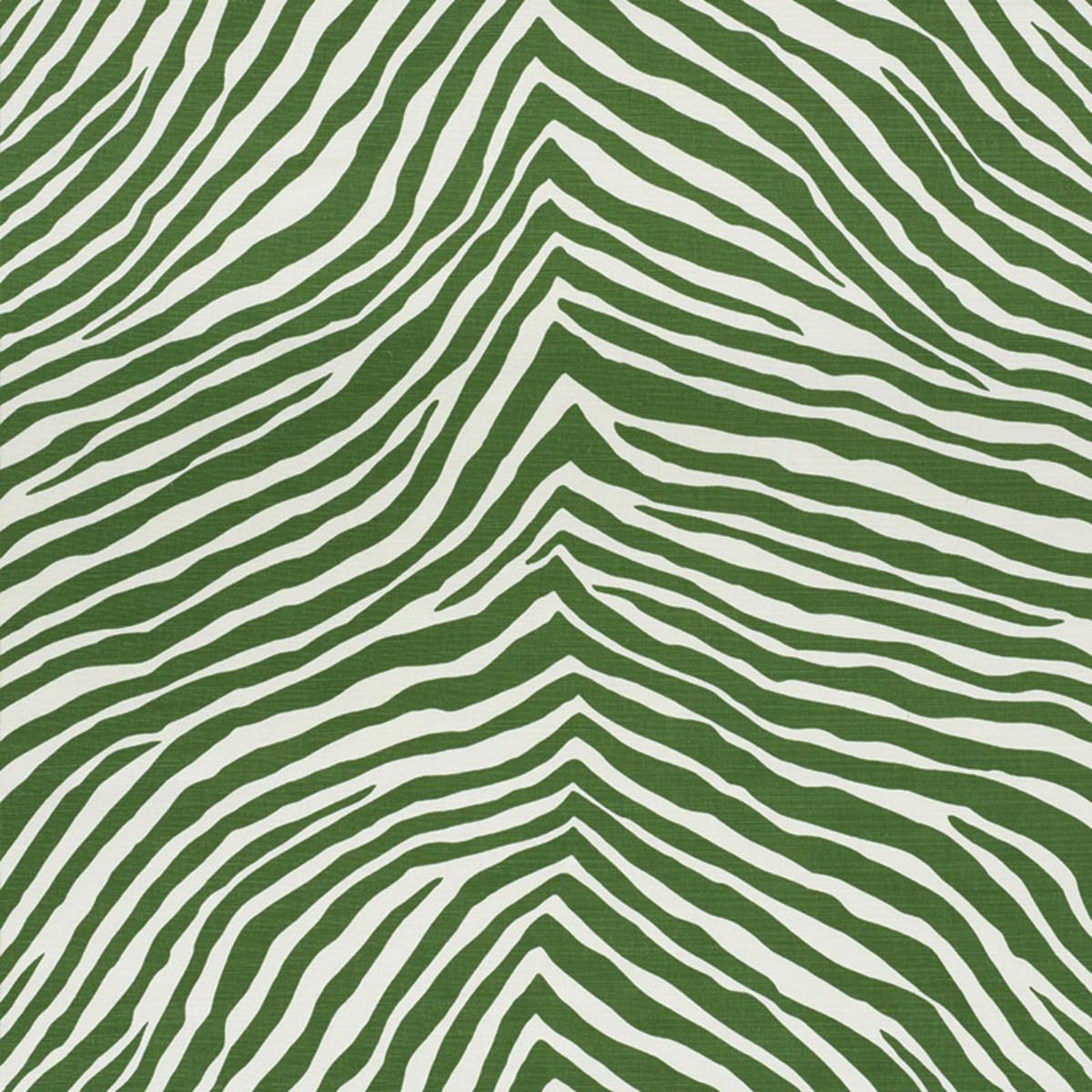 Iconic Zebra - Green Fabrics | Schumacher