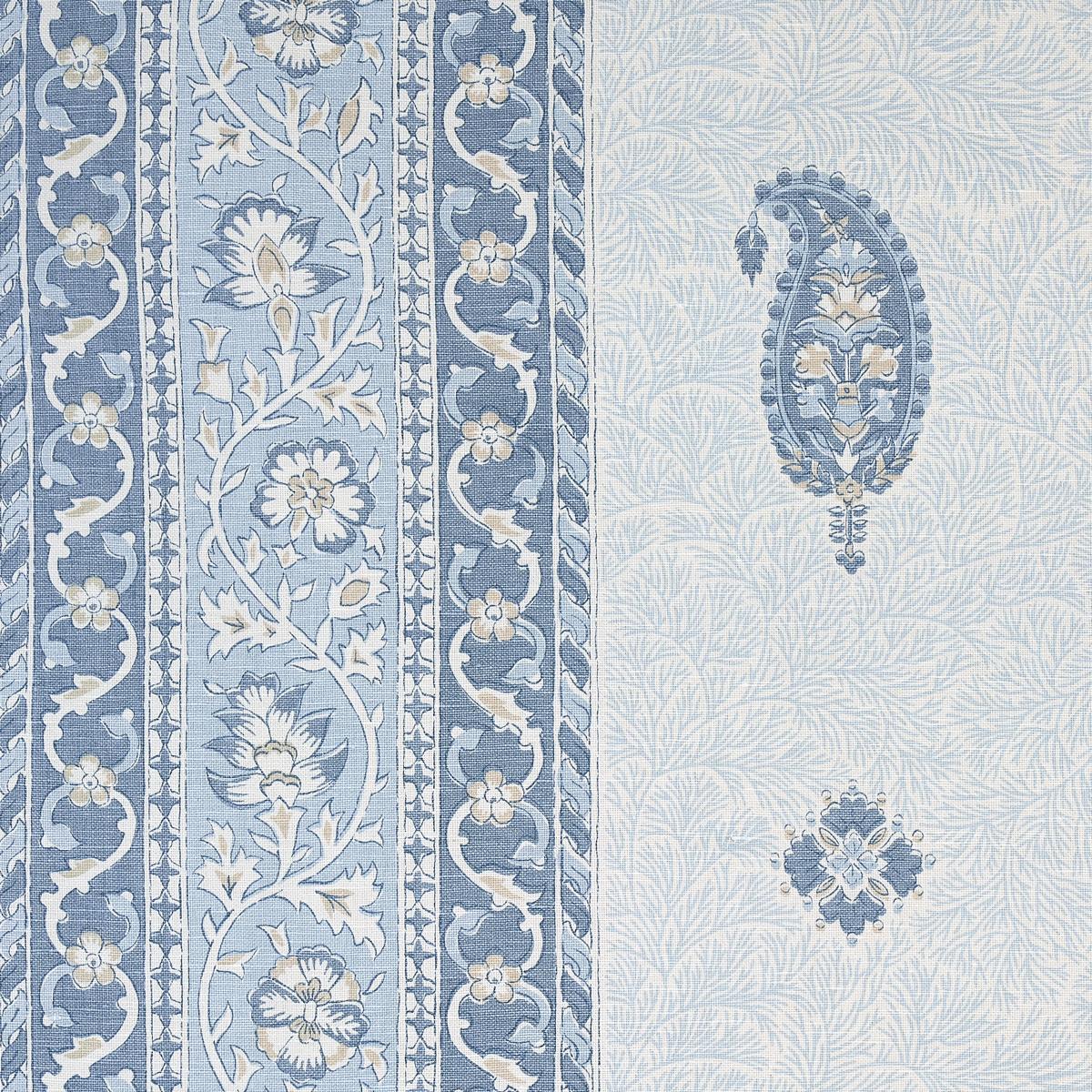 Ojai Paisley - China Blue Fabrics | Schumacher