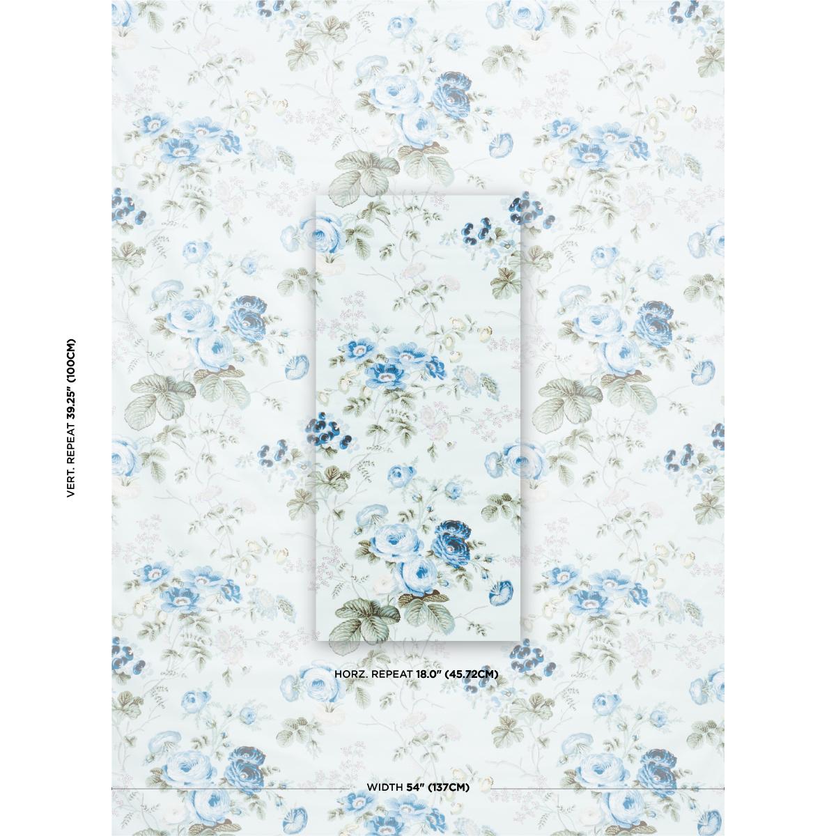 Salisbury Chintz - Celadon Fabrics | Schumacher