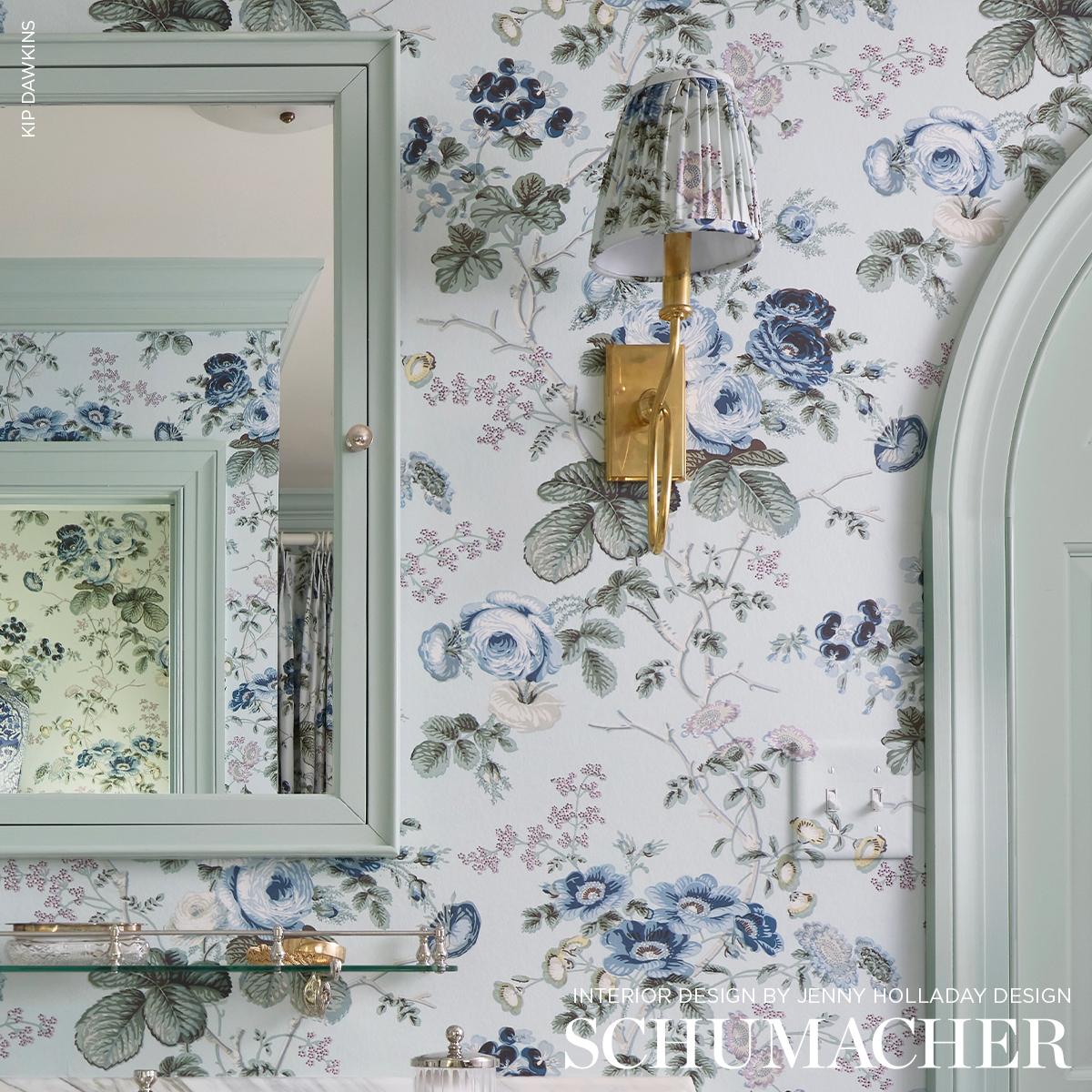 Salisbury Chintz - Celadon Fabrics | Schumacher