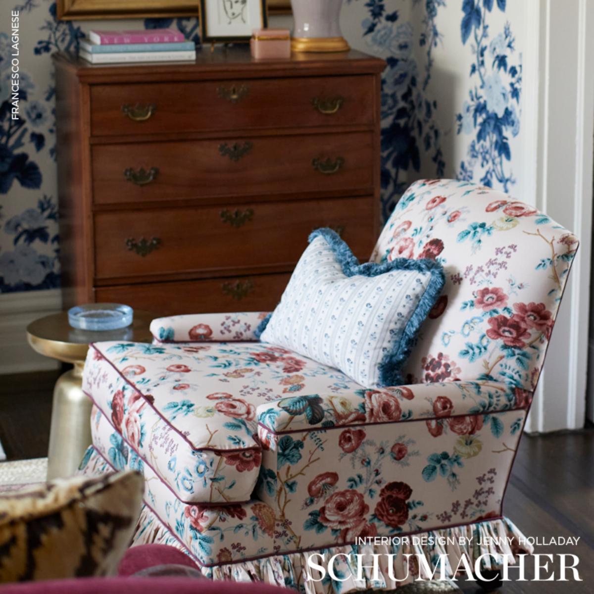 Salisbury Chintz - Rose Fabrics | Schumacher