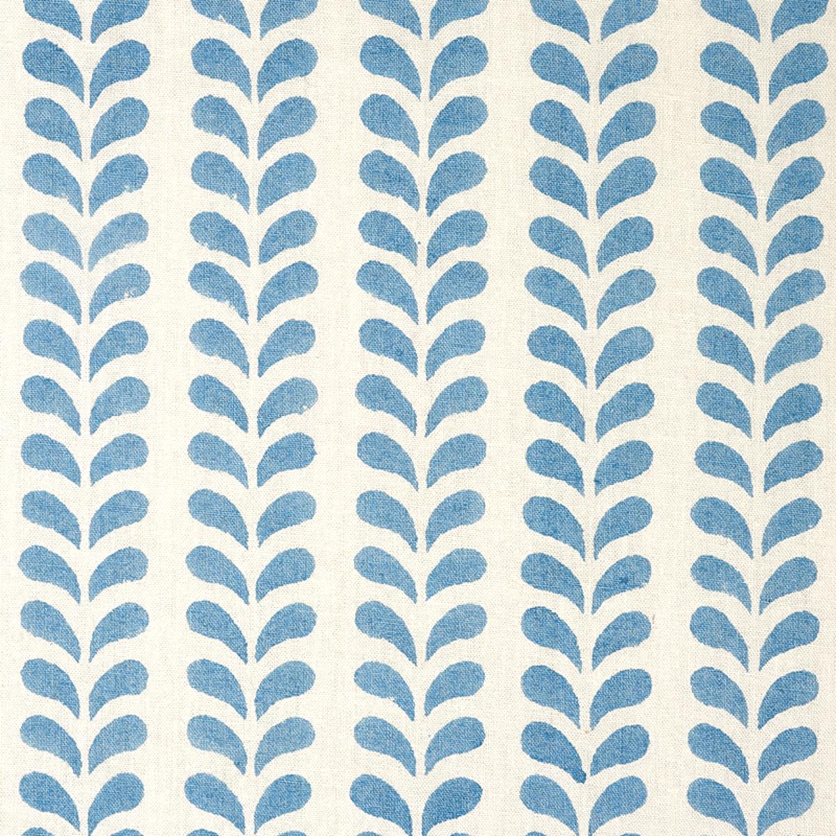 Bindi Hand Block Print - Blue Fabrics | Schumacher