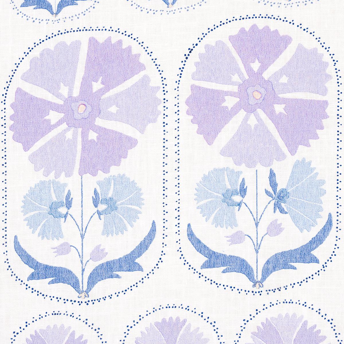 Anjuna Floral Linen Print - Lilac Fabrics | Schumacher