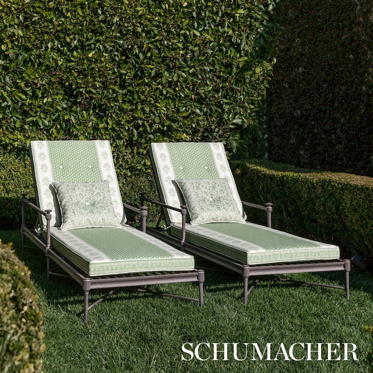 Hyacinth Indoor/Outdoor - Leaf Green Fabrics | Schumacher