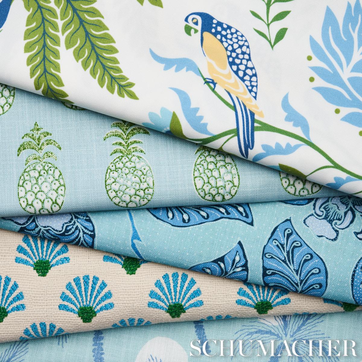 Piña Cove Indoor/Outdoor - Aquamarine Fabrics | Schumacher