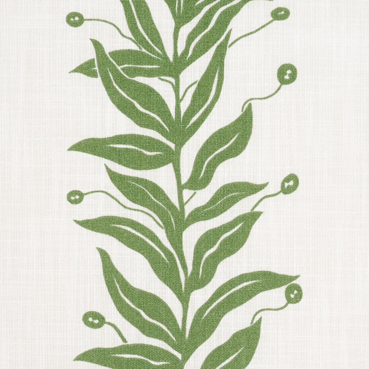 Tendril Stripe Indoor/Outdoor - Leaf Fabrics | Schumacher