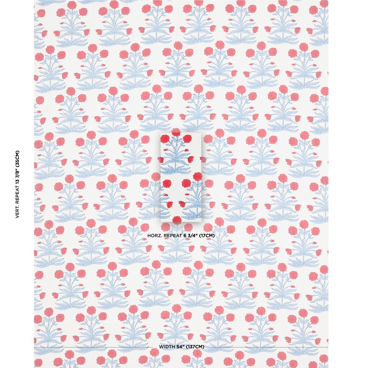 Mughal Hand Block Print - Crimson Sky Fabrics | Schumacher