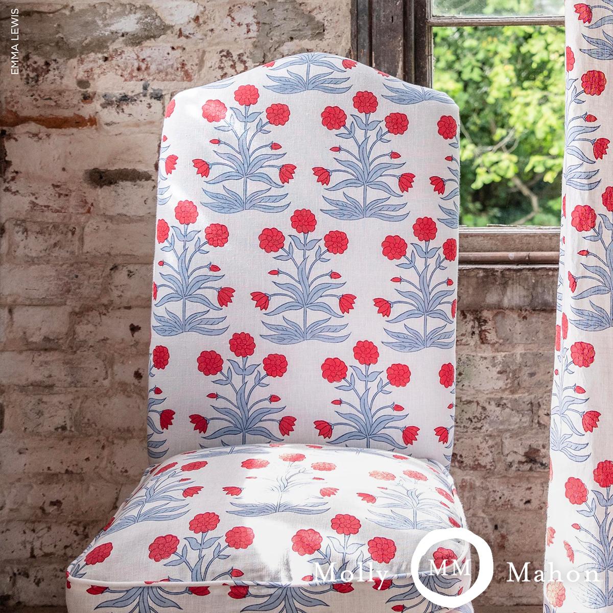 トップス HEUGN twelve Rob India Print Fabric Himalaya Hand Block Print - Pink Fabrics | Schumacher