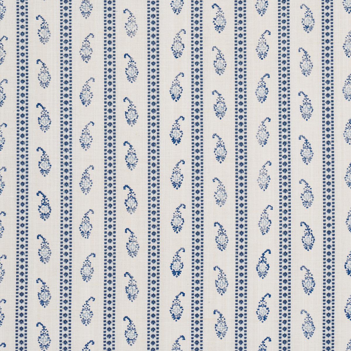 Eddie Woven Hand Block Print - Blue Fabrics | Schumacher