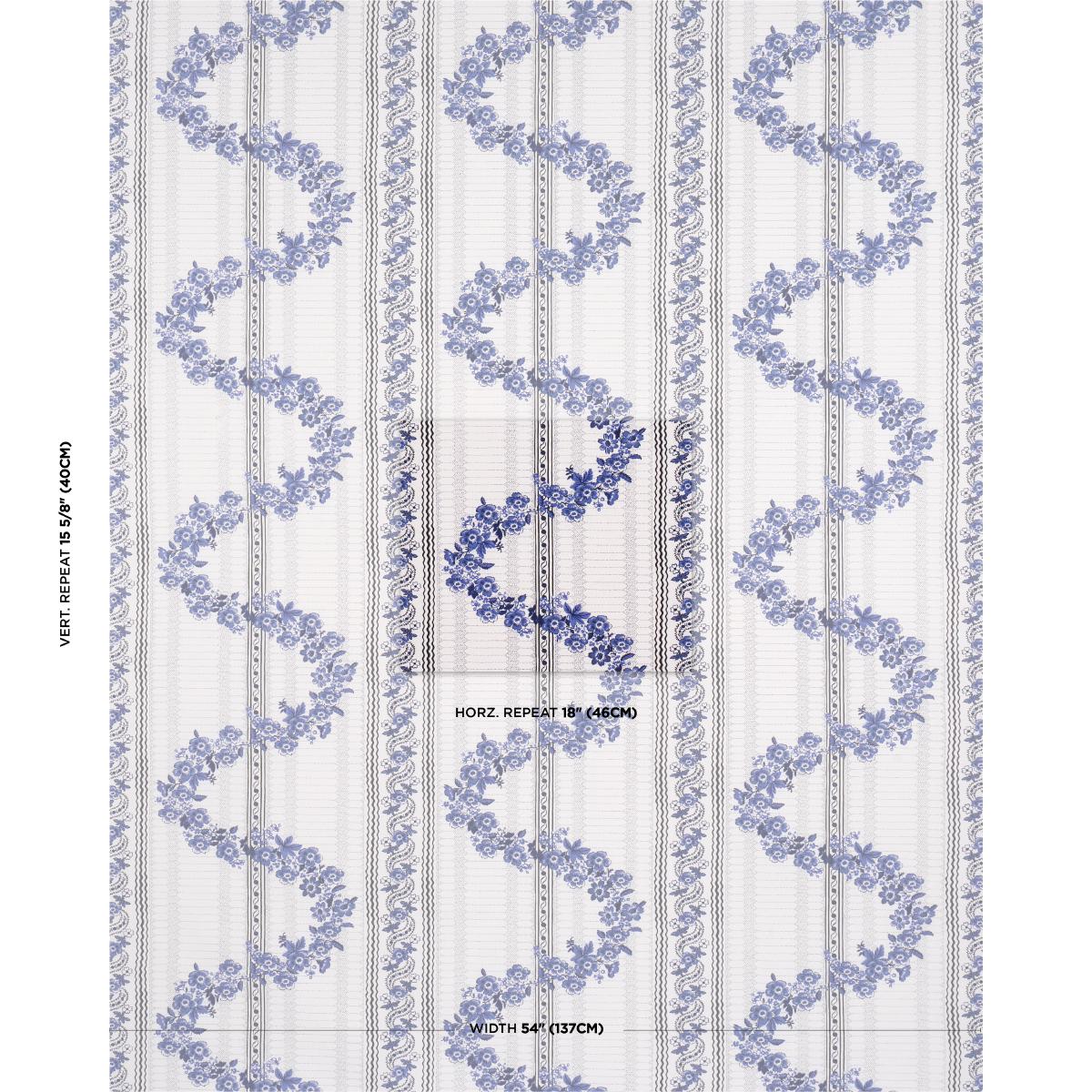 Serena Garland - Blue Fabrics | Schumacher