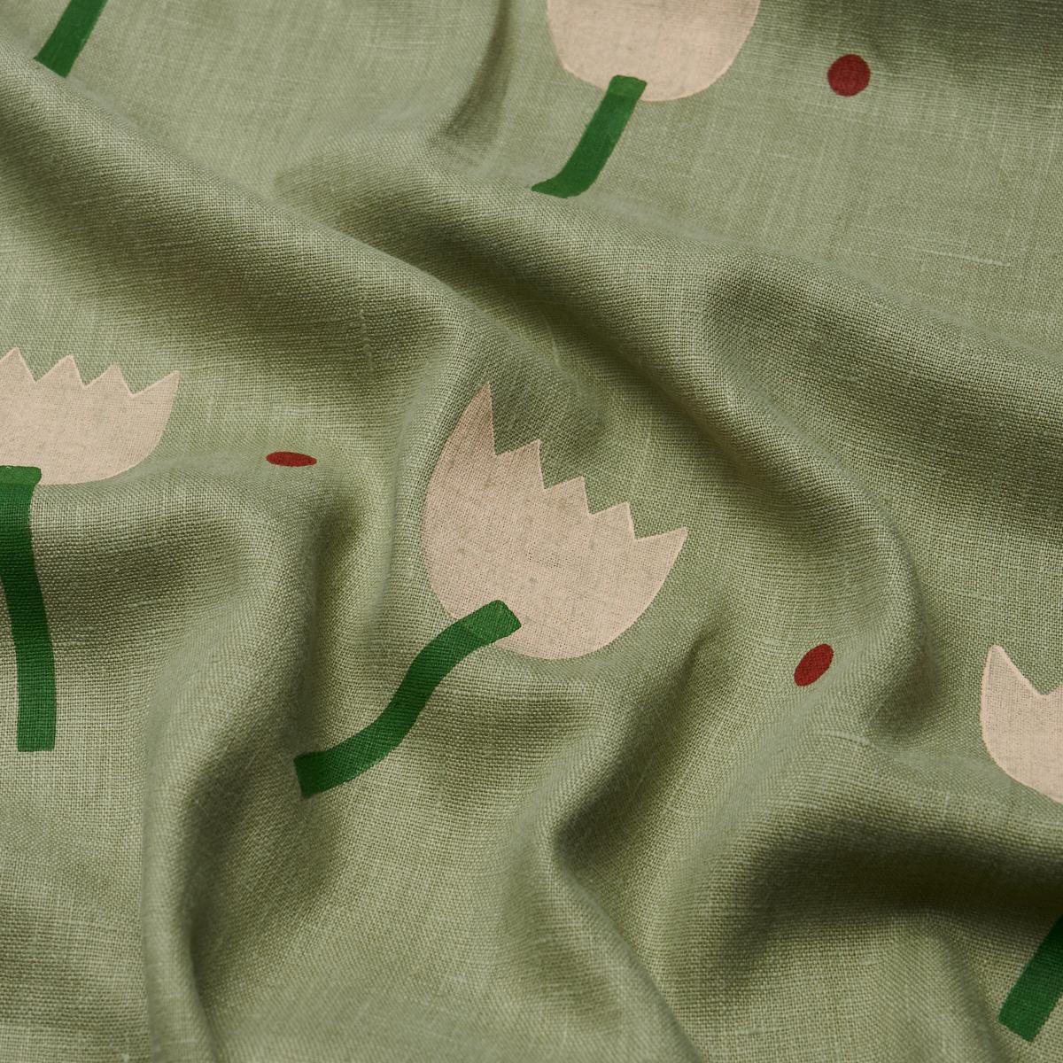【soor ploom】　ブルマ　Tulip Print  2y Tulip Hand Block - Iron & Indigo Fabrics | Schumacher