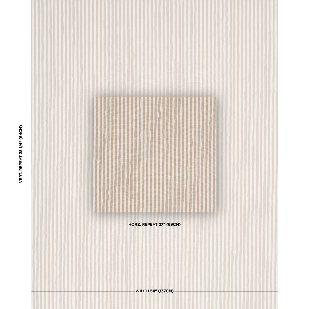 Chaney Stripe - Sand Fabrics | Schumacher