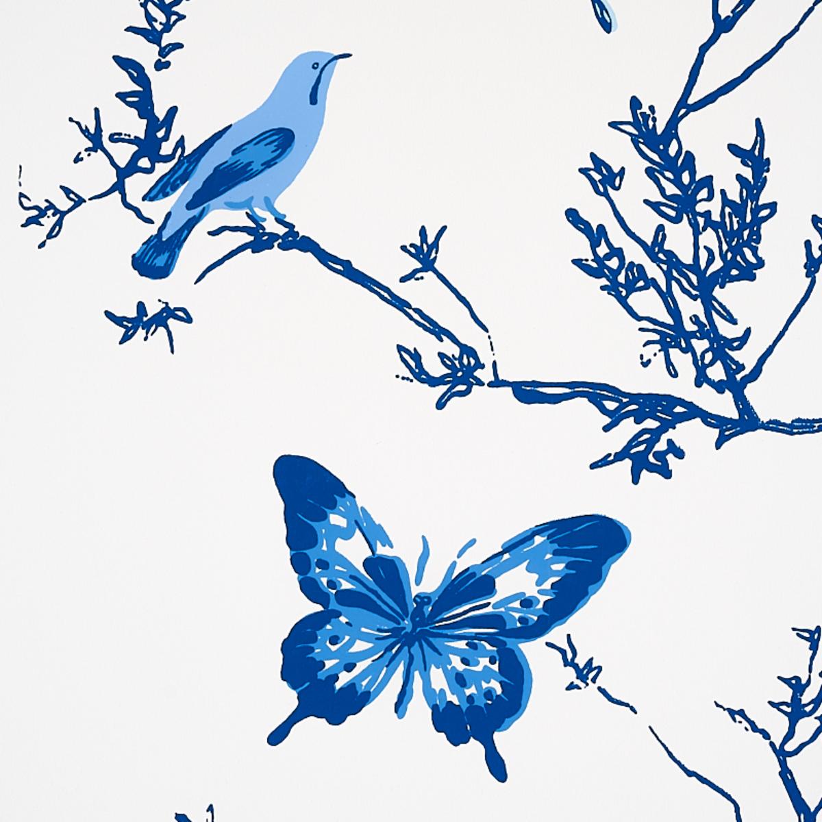 Birds & Butterflies - Porcelain Wallpapers | Schumacher