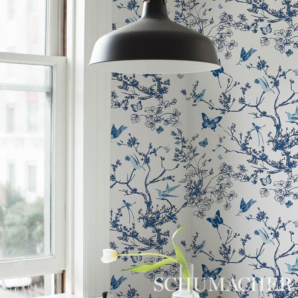 Birds & Butterflies - Porcelain Wallpapers | Schumacher