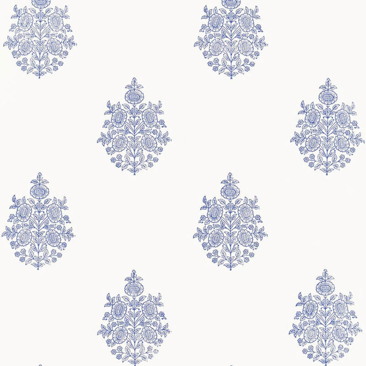Asara Flower - Delft Wallpapers | Schumacher