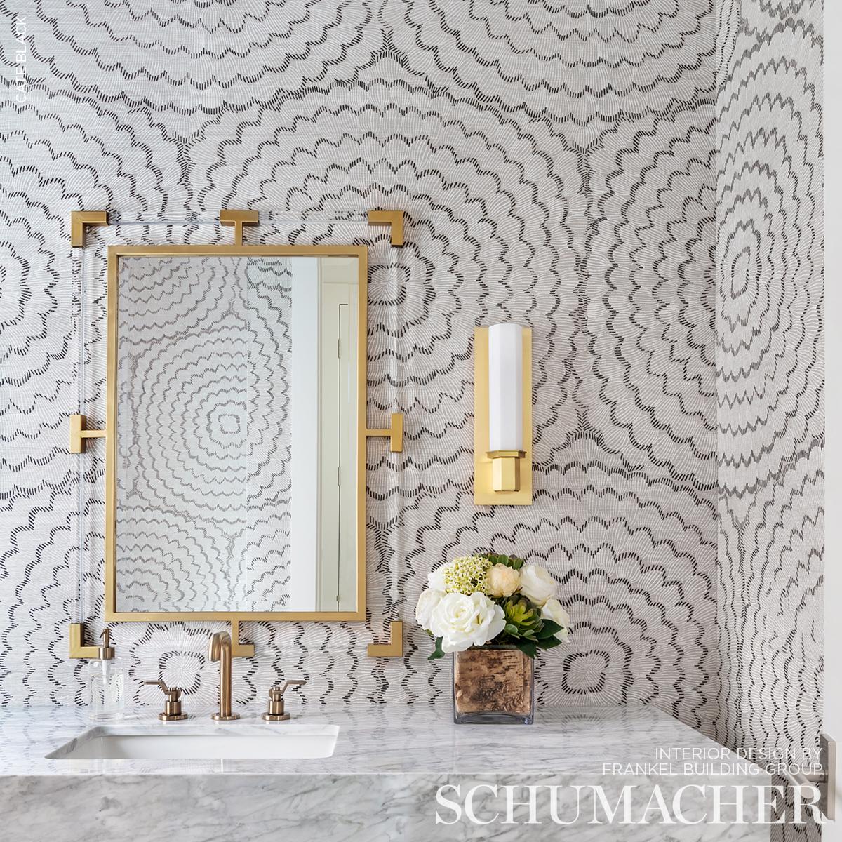 BONHEUR Papier　0205 Feather Bloom Sisal - Dove Wallpapers | Schumacher