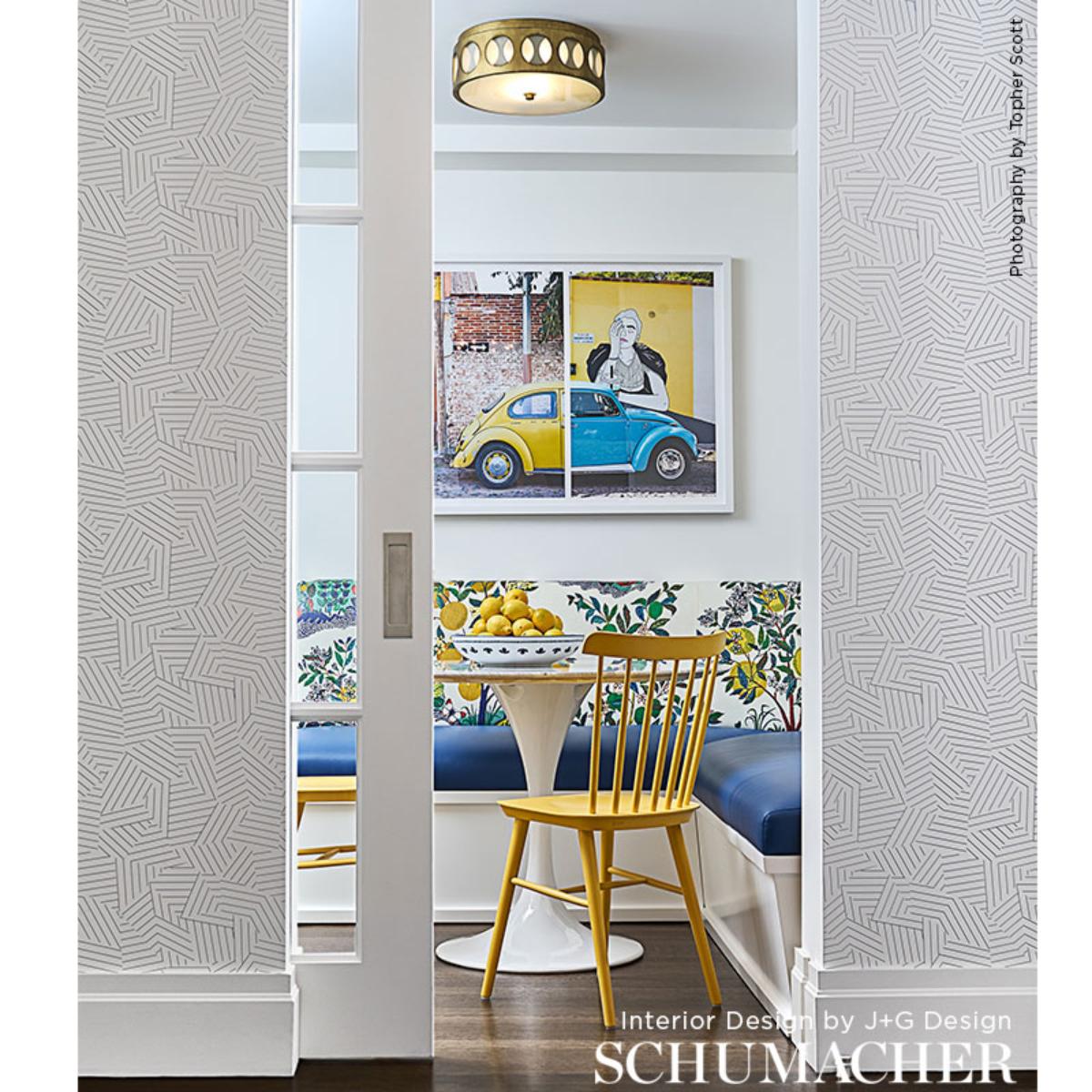 お気に入り Deconstructed Stripe - Greige Wallpapers | Schumacher 絵画