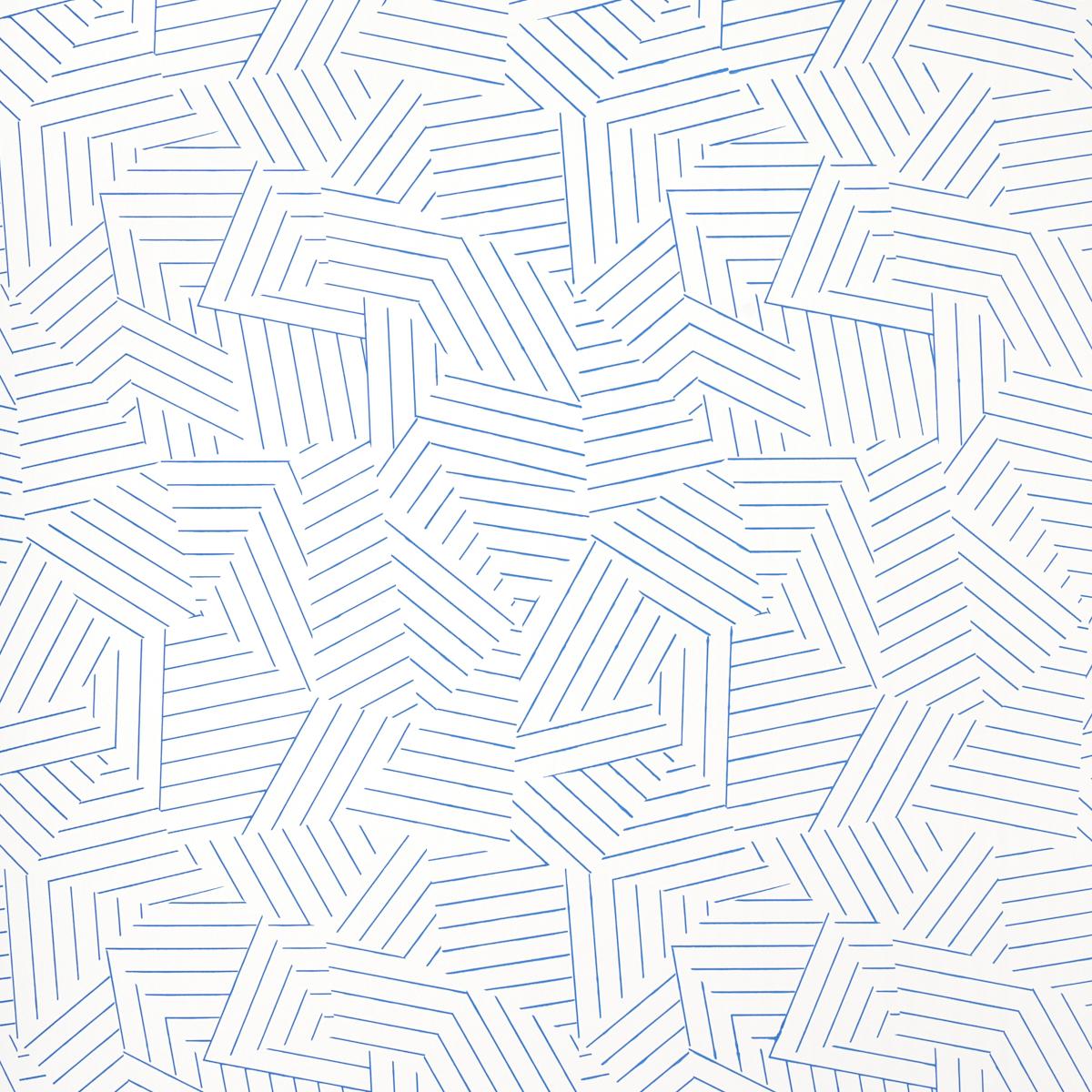 Deconstructed Stripe - Cobalt Wallpapers | Schumacher