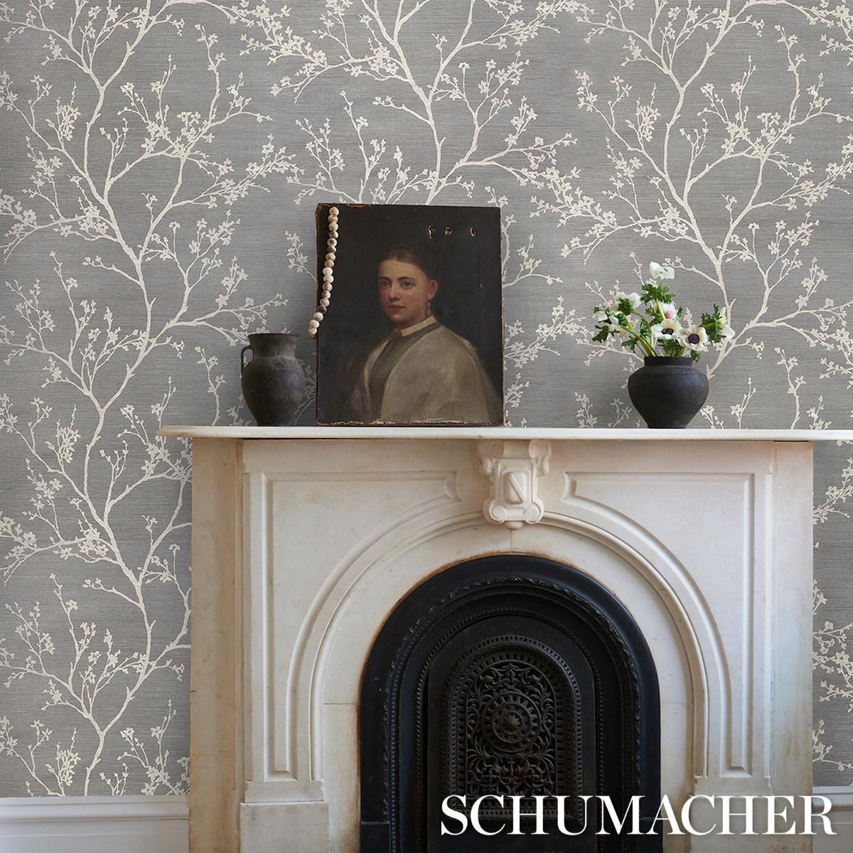 Twiggy Sisal - Charcoal Wallpapers | Schumacher