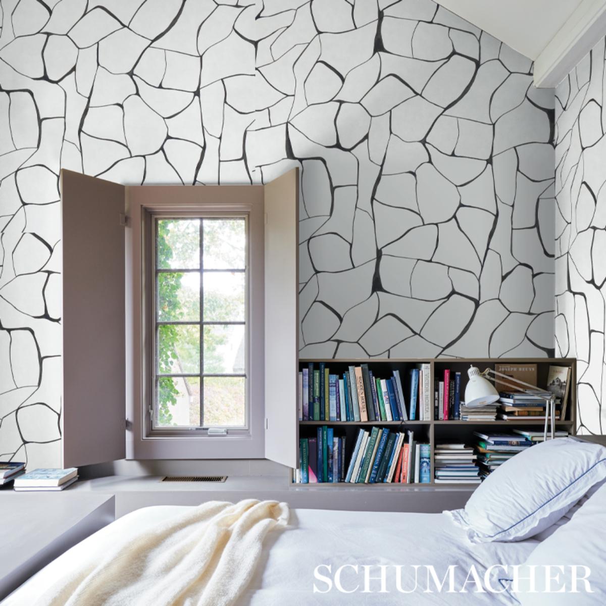 gettyページ Deconstructed Stripe - Greige Wallpapers | Schumacher