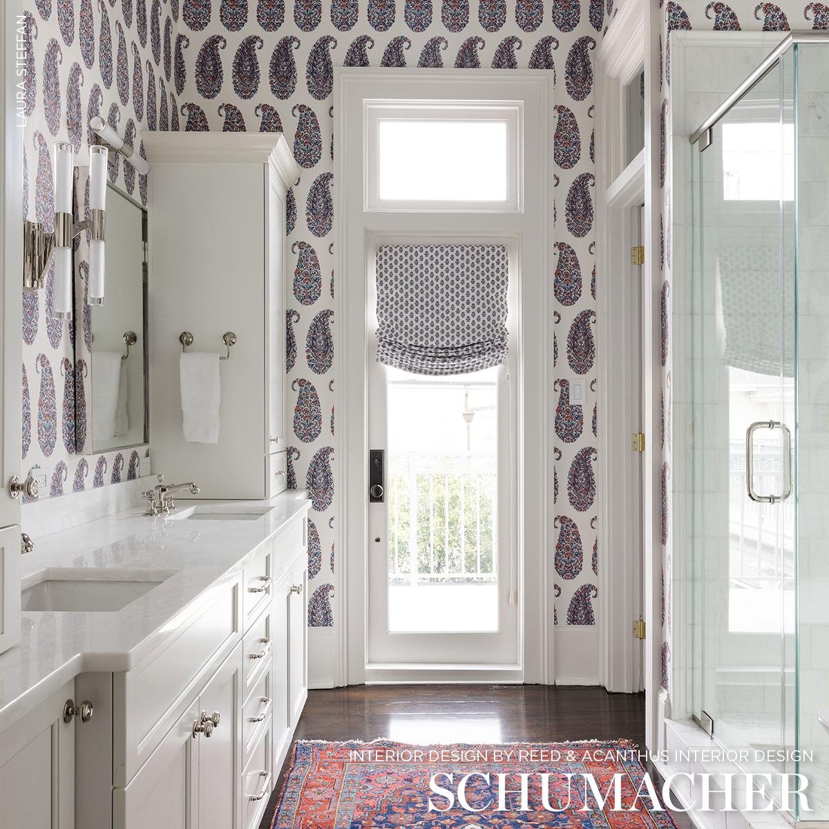 Shirala Paisley - Delft & Rose Wallpapers | Schumacher