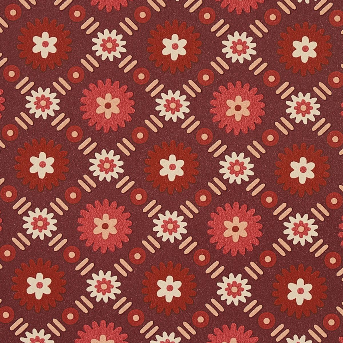 画材 Cassis Rouge Larissa - Burgundy Wallpapers | Schumacher