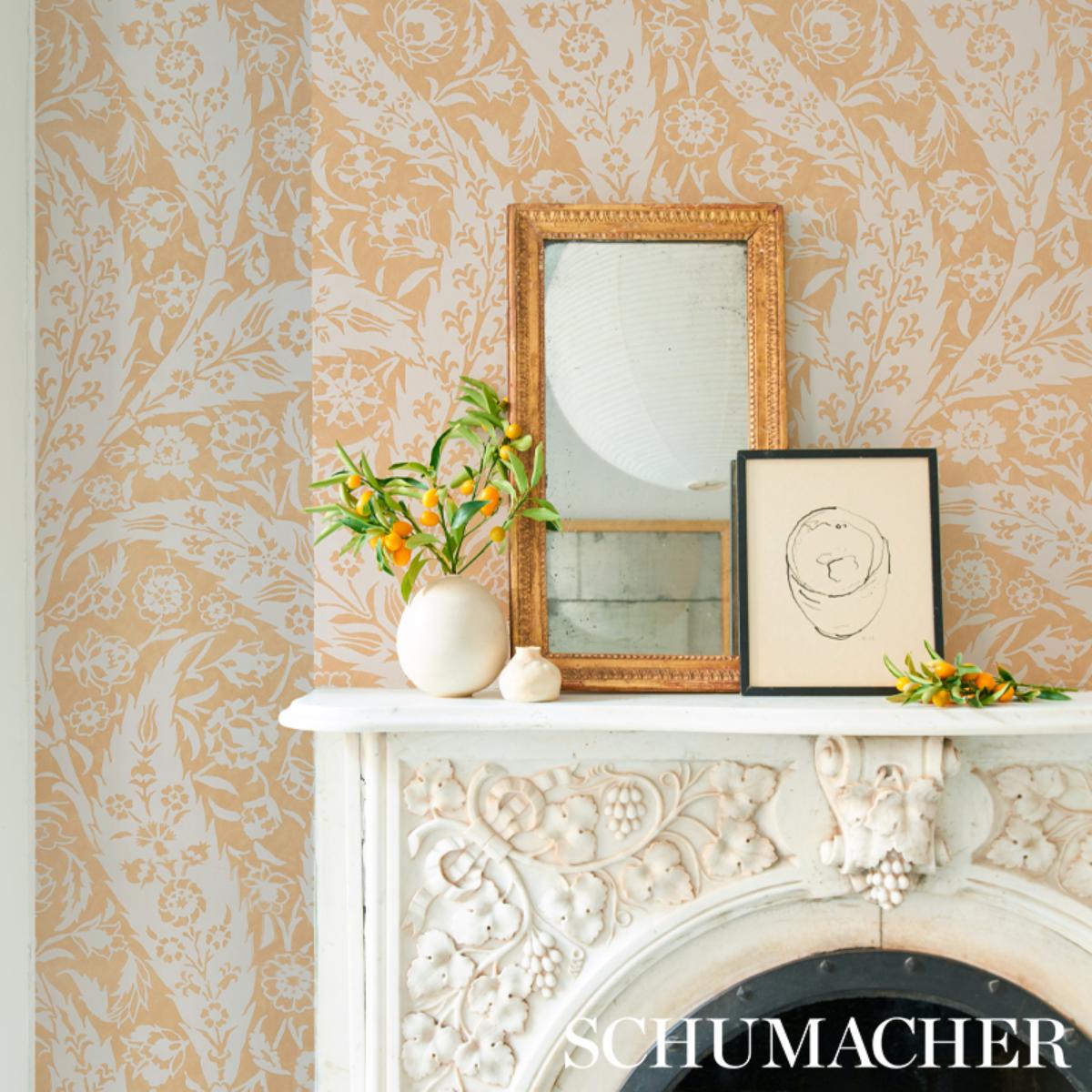 Saz Paisley - Ochre Wallpapers | Schumacher
