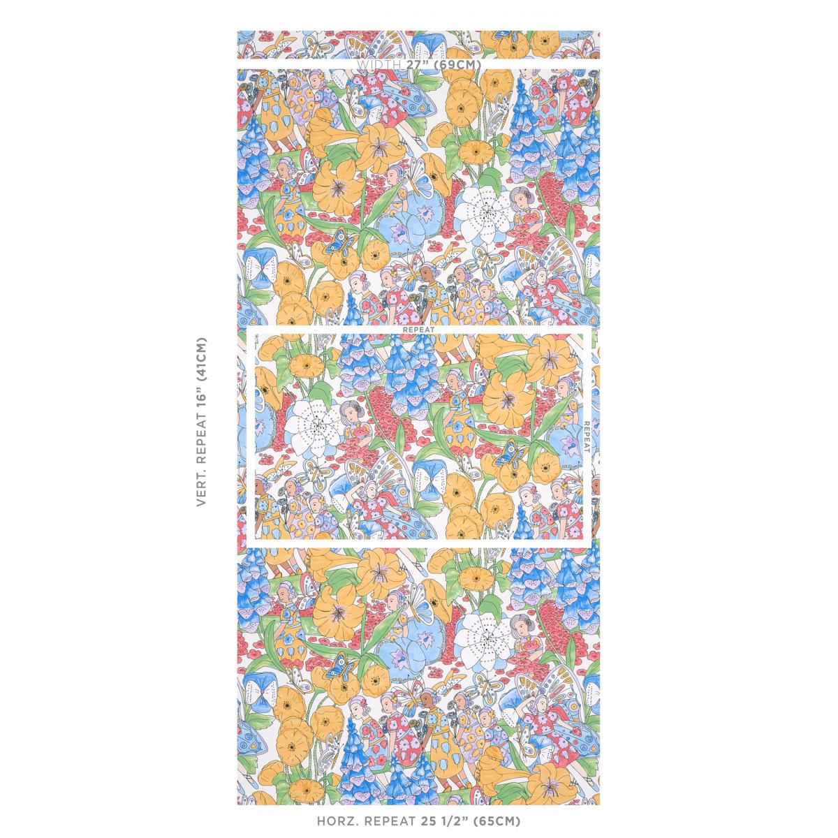 アートジャンキー Floral Kumara CANDIE BOLTON Nicolette Embroidery - Natural Fabrics | Schumacher