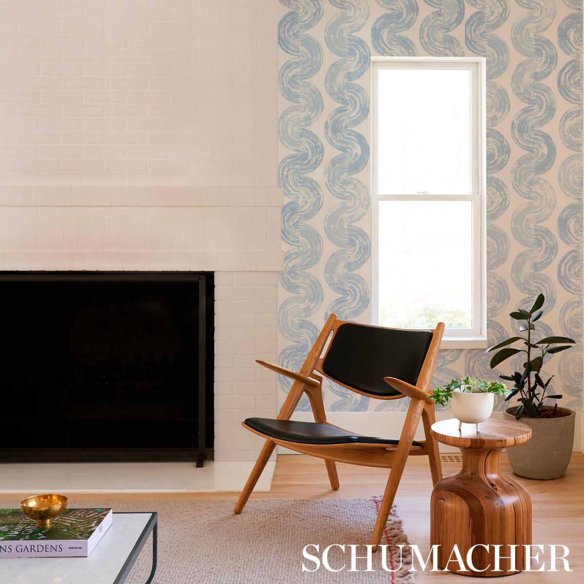 1975 - Soft Blue Wallpapers | Schumacher