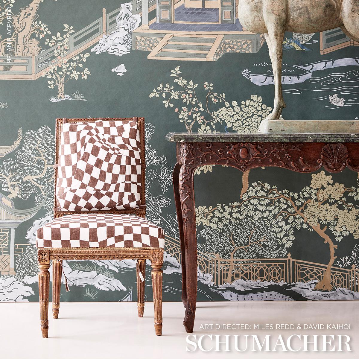 Coromandel Panel Set - Midnight Green Wallpapers | Schumacher