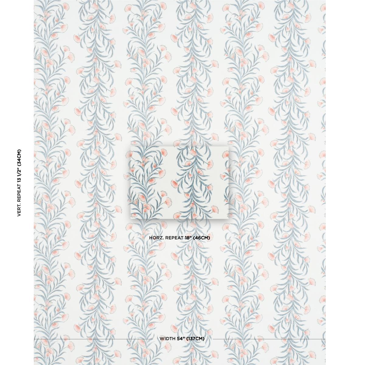 Tasmanian Mimosa - Pink & Grey Wallpapers | Schumacher