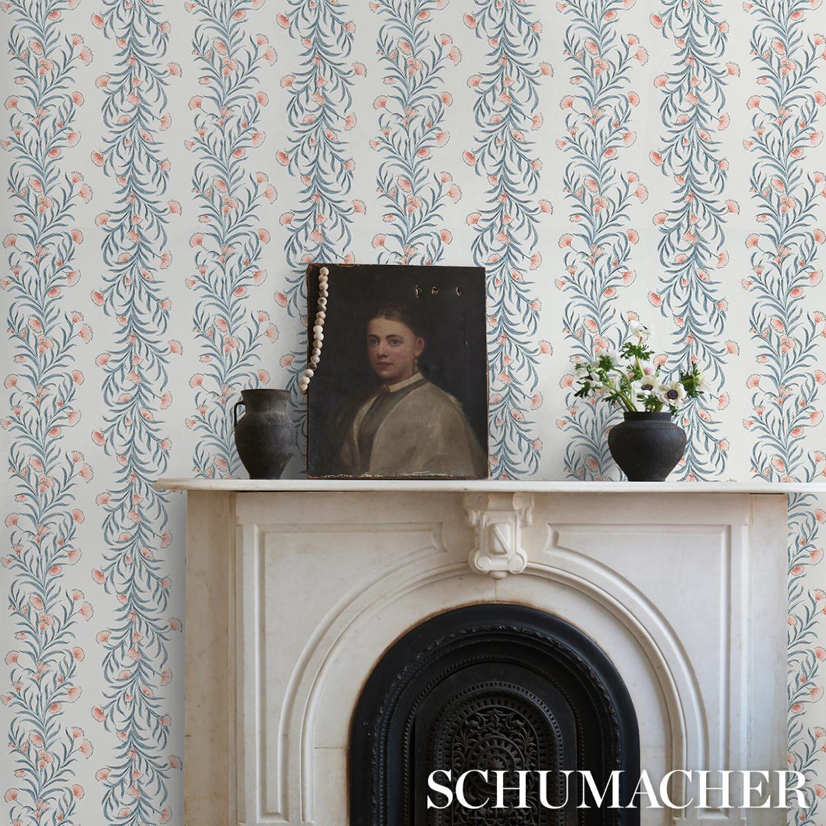 Tasmanian Mimosa - Pink & Grey Wallpapers | Schumacher