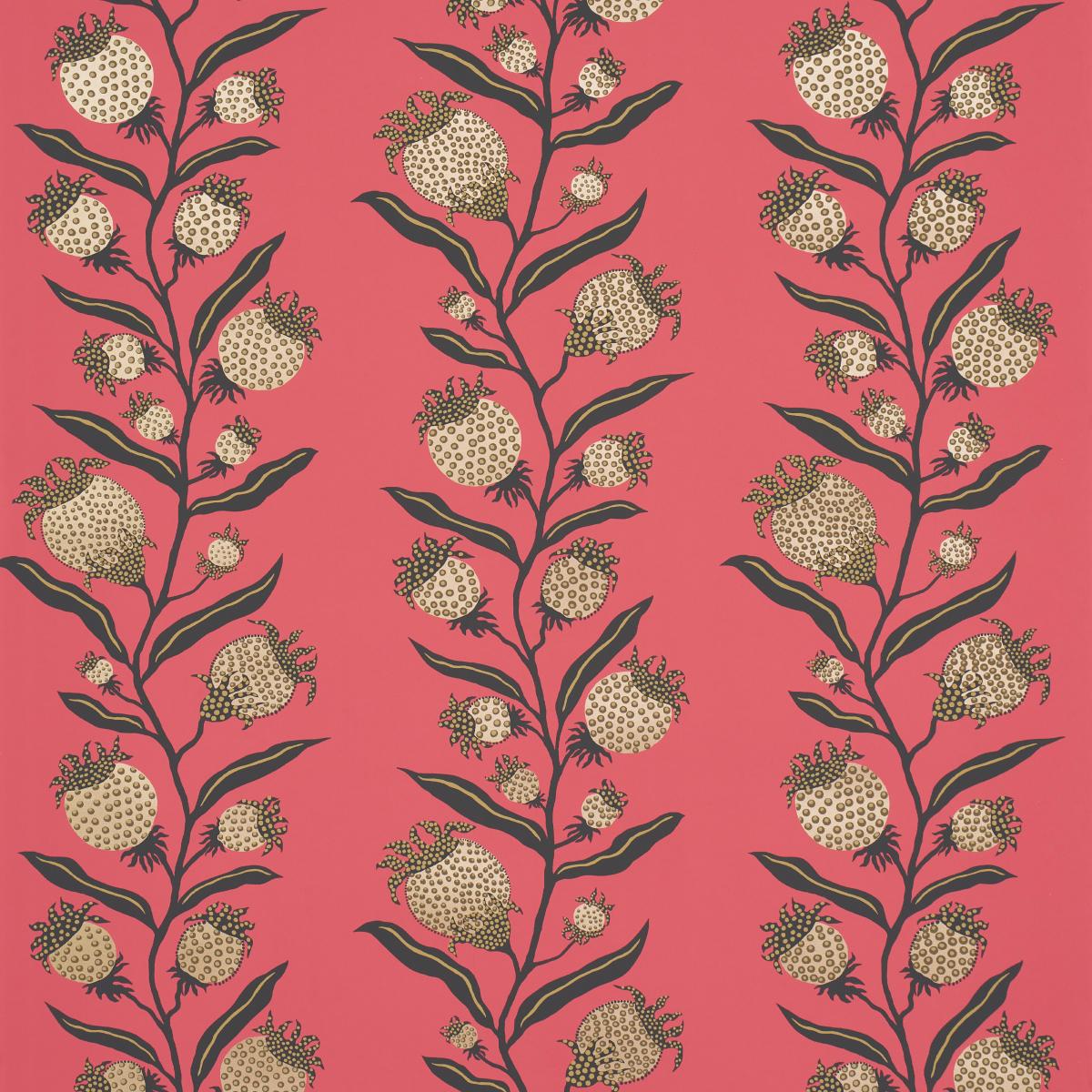 Thistle Vine - Red & Gold Wallpapers | Schumacher