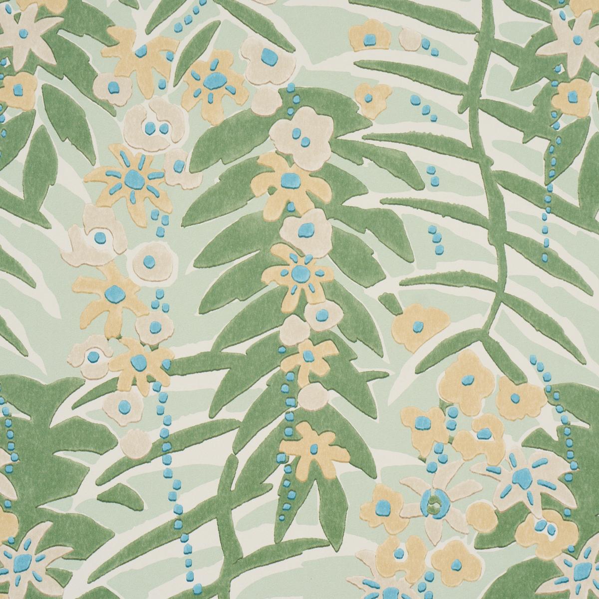Ashbee Botanical - Aqua Wallpapers | Schumacher
