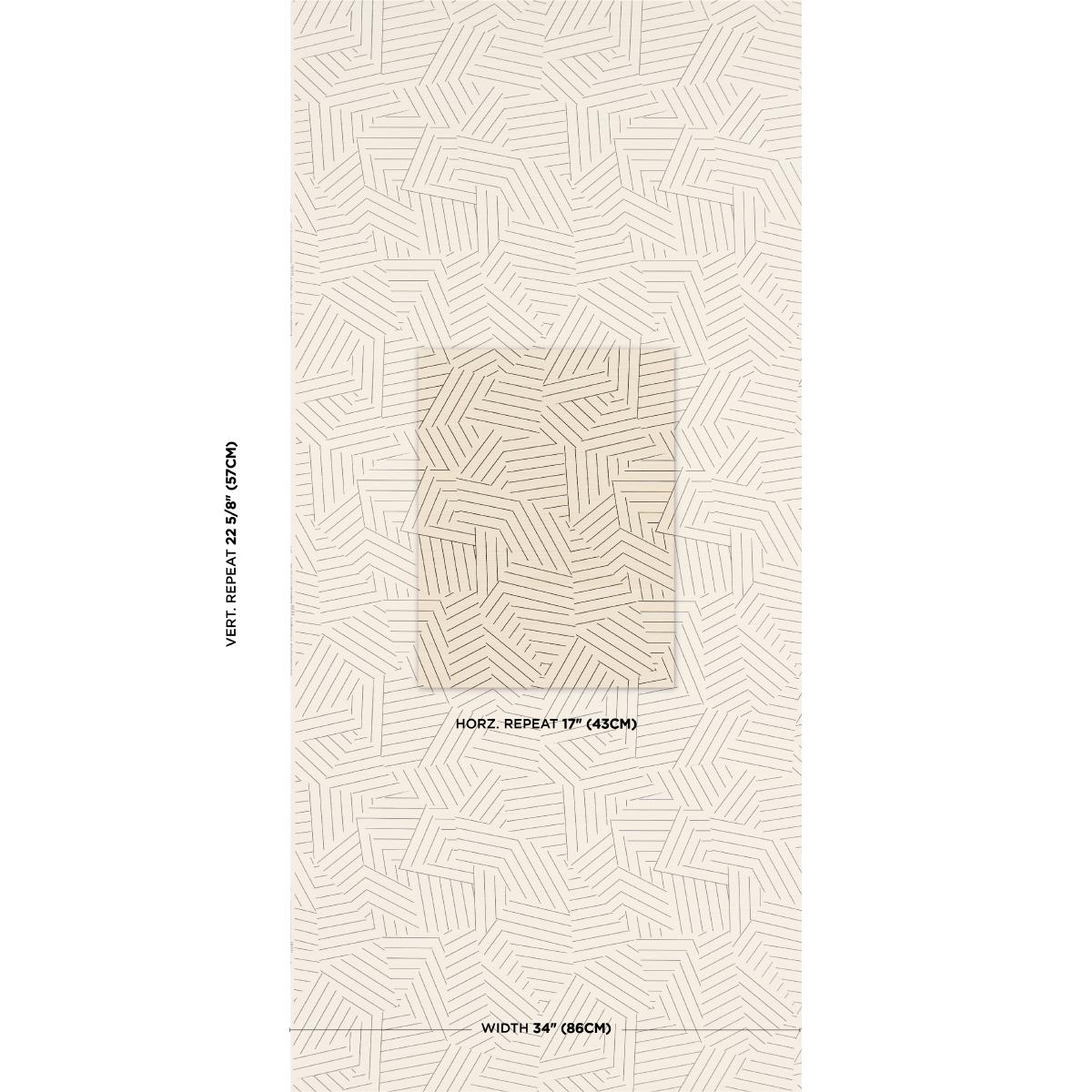 コストコ　ステッチ Deconstructed Stripe Sisal - Black Wallpapers | Schumacher