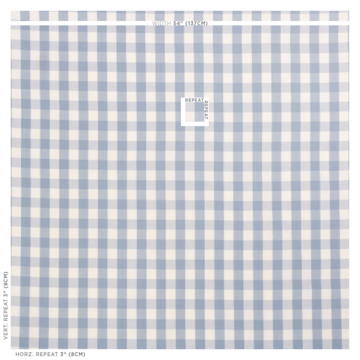 マーガレットハウエル GRAPH CHECK FINE COTTON Camden Cotton Check - Sky Fabrics | Schumacher