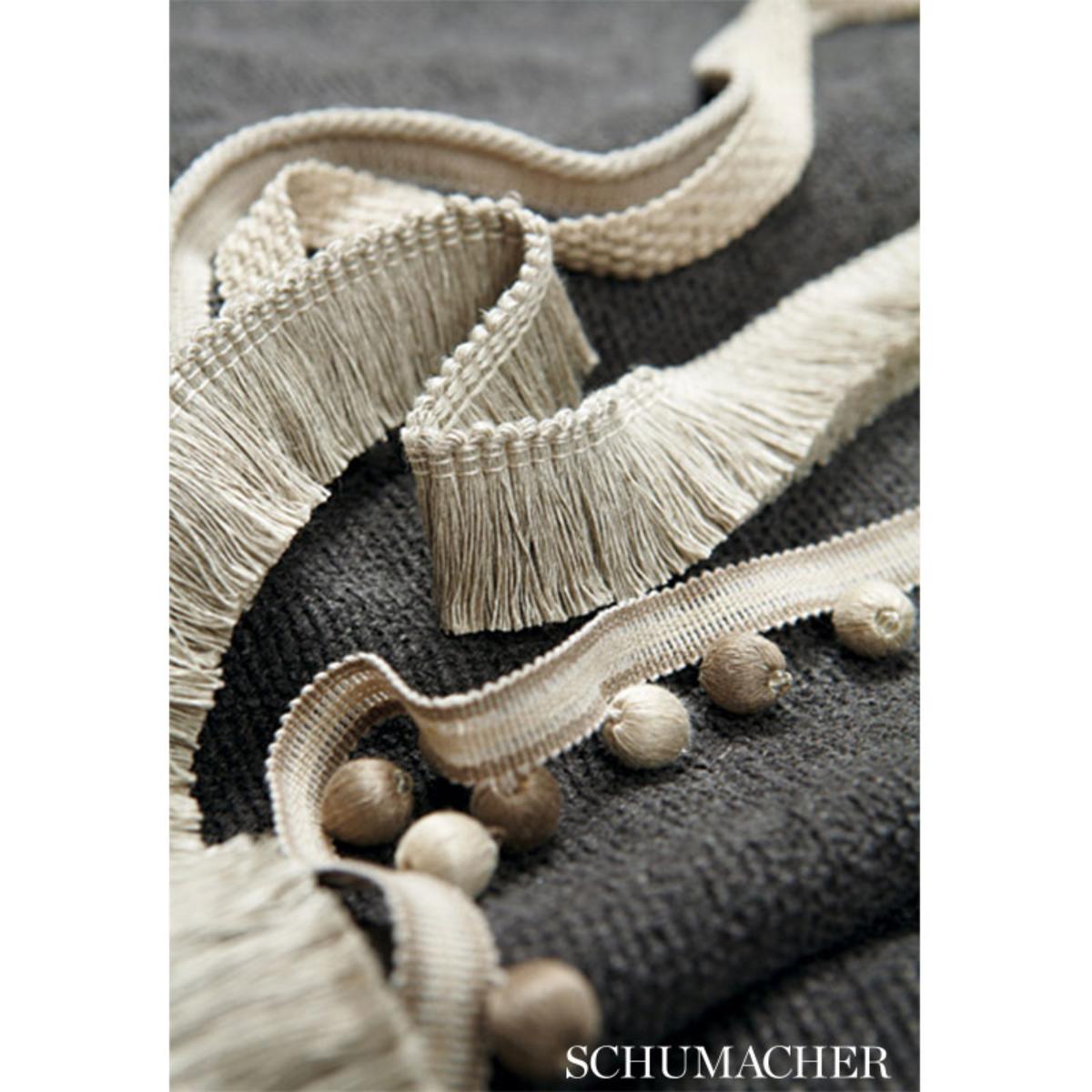 Madeleine Bobble Fringe - Greige Trims | Schumacher