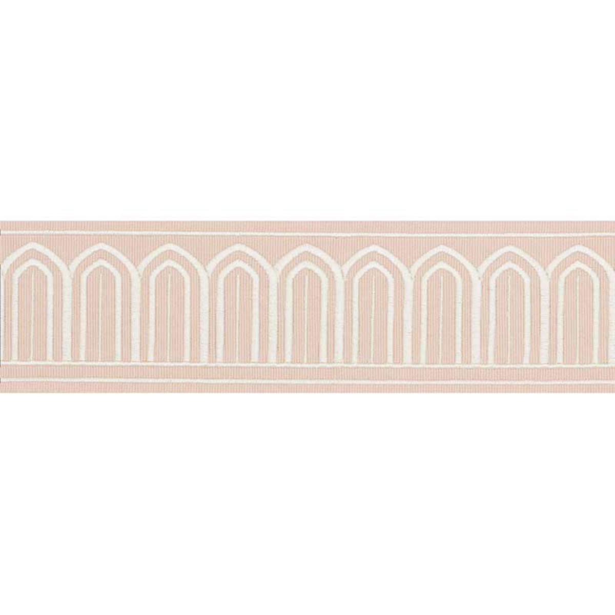 Arches Embroidered Tape Medium - Blush Trims | Schumacher